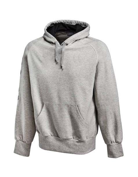 istock Gray hooded sweatshirt isolated on white background 1207507425