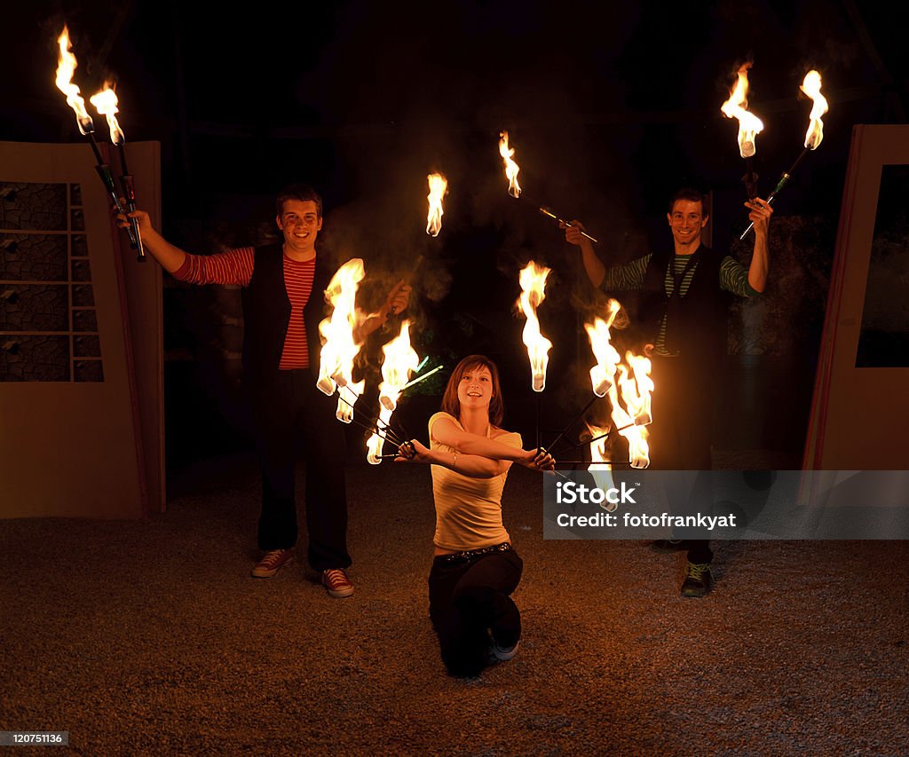 fireshow Fire show by the artists group Acrobat Stock Photo