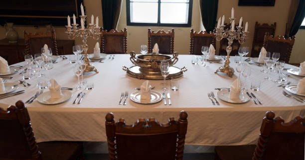 istock Table with beautiful dishes served for a family triumph 1207517624