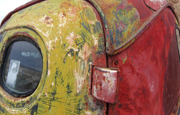 istock Curves abound on this colorful antique cargo truck 1207519533