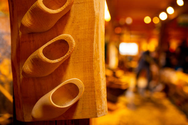 An image of making wooden clogs