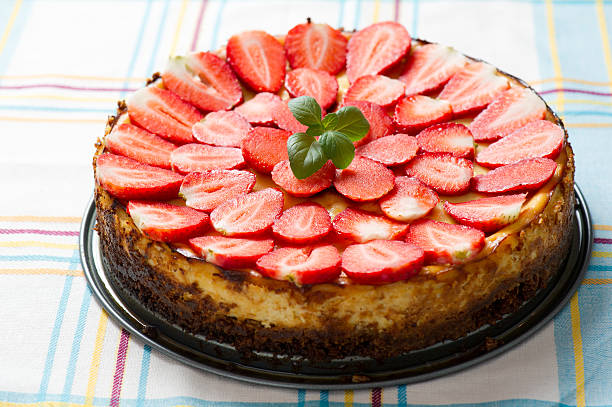 Cheesecake de morango - foto de acervo