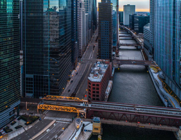 istock Chicago Skyline & River at Sunrise 1207520834