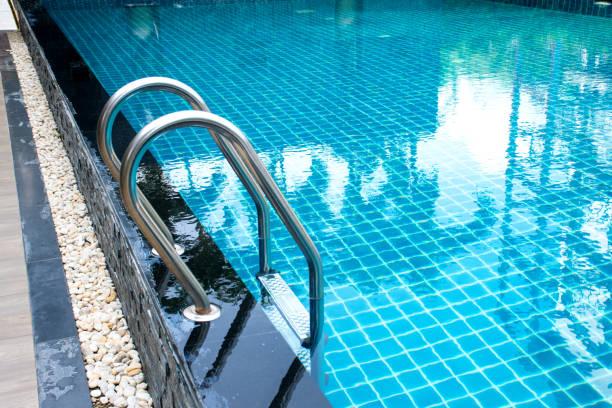 Swimming pool with stair in hotel