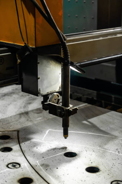 istock Plasma cutting of metal with a cnc. 1207524712