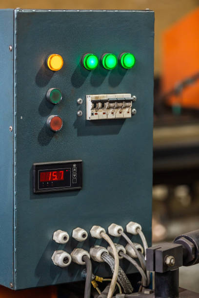 istock dashboard of CNC machinery or control at machine 1207524737