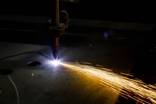 istock Plasma cutting of metal with a cnc. 1207524770