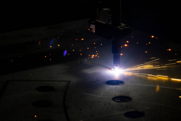 istock Plasma cutting of metal with a cnc. 1207524781