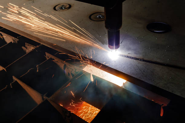 istock Plasma cutting of metal with a cnc. 1207525571