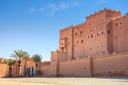 Taourirt Kasbah - Traditional Moroccan clay fortress in the city of Ouarzazate, Morocco.