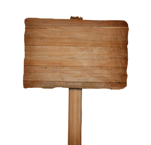 istock Wooden sign isolated on white background with clipping path. 1207528286