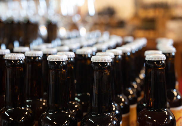 istock Many Belgian beer bottles in abbey shop 1207532311