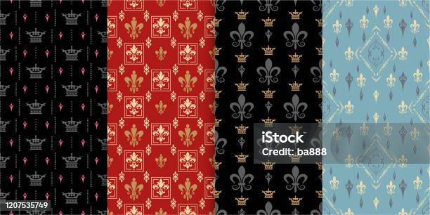 Royal Modern Pattern Background Background Patterns Set Background Image In Royal Style Seamless ...