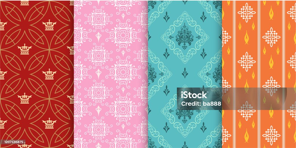 Background Pattern Names Background Patterns Set Background Image In Retro Style Seamless ...