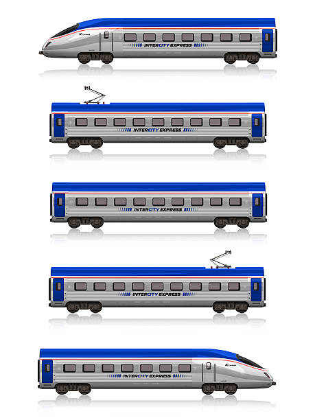 intercity-schnellzug set - train public transportation passenger train locomotive stock-fotos und bilder