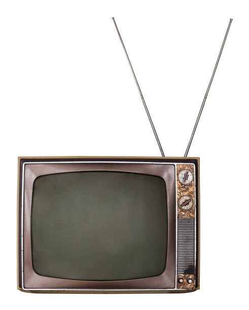 istock Vintage Television on White 1207538856