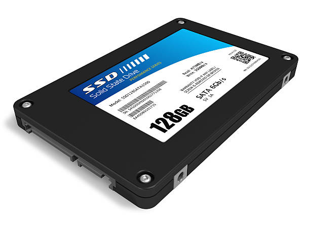 128GB solid state drive (SSD) Black 128GB solid state drive (SSD) isolated on white background. See also: solid state disk photos stock pictures, royalty-free photos & images