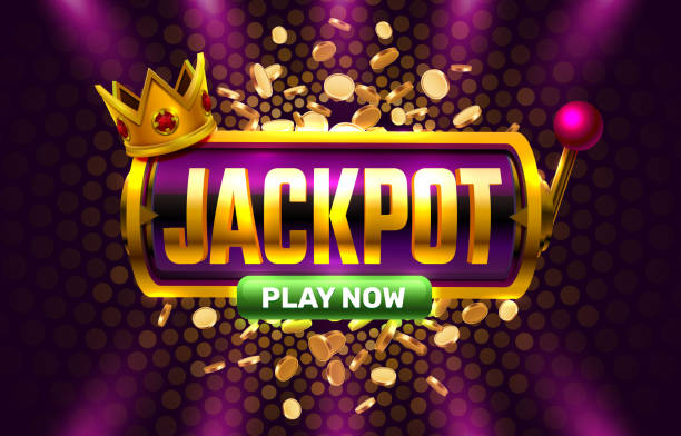 ÐÐ»Ñ ÐнÑеÑнеÑа Jackpot casino coin, cash machine play now. Vector illustration jackpot winner stock illustrations