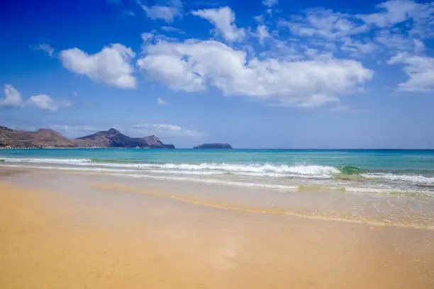 Porto Santo island has an amazing golden sand beach that runs over 8 kilometers