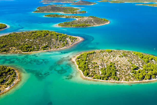 istock Croatia, Adriaric coastline, beautiful small islands in Murter archipelago 1207543028