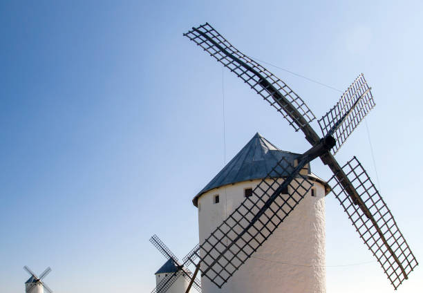 istock Old windmills in La Mancha, Spain 1207544444