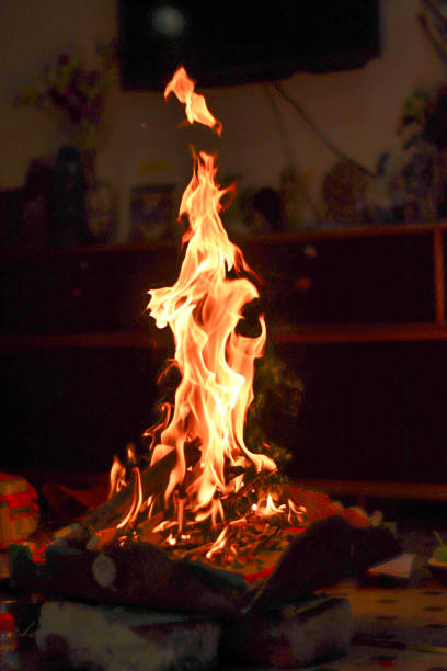 istock indian Hawan And Pooja fire stock images. 1207544869