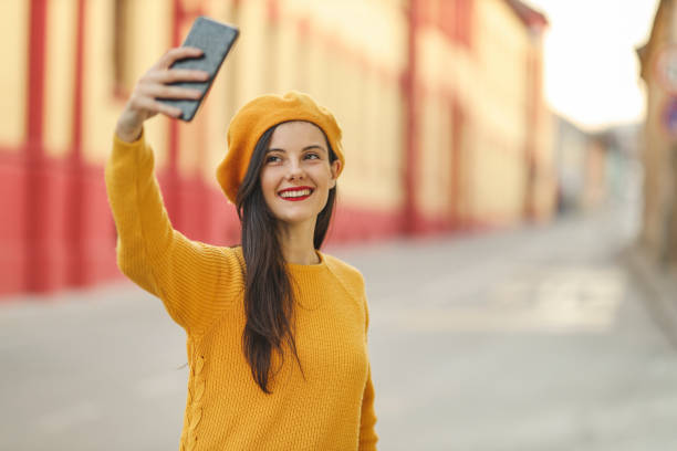 istock Woman taking a selfie 1207547347