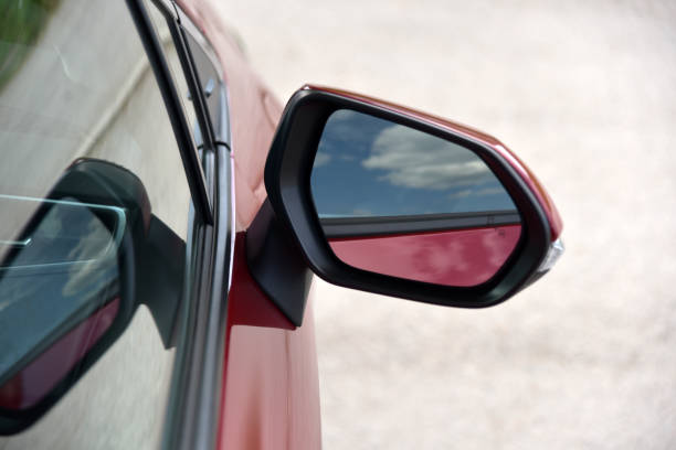 istock Side mirror with turn signal of a car 1207547537