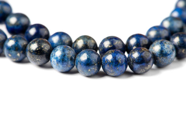 istock Lapis lazuli bracelet on a white background 1207547714