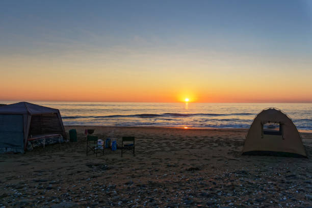 istock Campsite at sunset on the Skeleton Coast, Namibia 1207548015