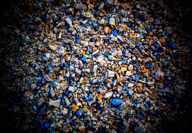 Colorful background of pebbles close up view