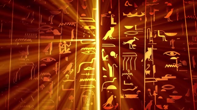 Hieroglyphics on Ancient Egyptian Stone Carving background
