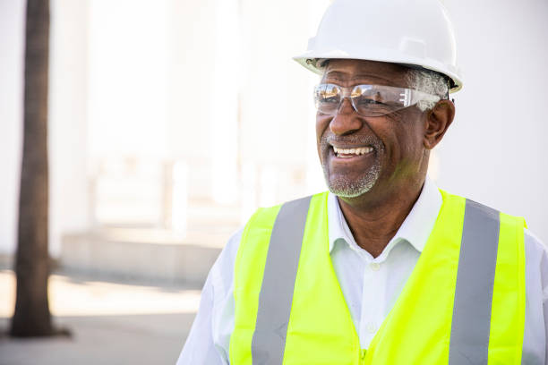 istock Senior Black Man Construction Manager Inspection 1207552159
