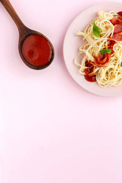 istock Homemade Spaghetti with tomato and basil sauce 1207555318
