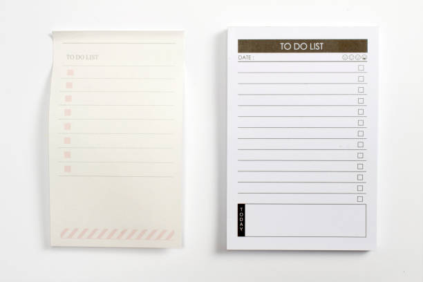 istock Blank to do list planner with checklist isolated on white background. 1207555808