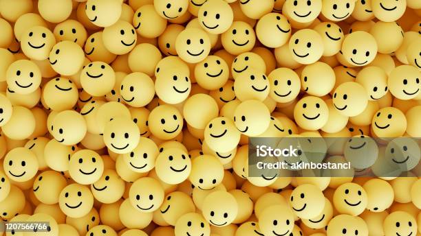 3d Emoji With Smiley Face Stock Photo - Download Image Now - Happiness, Anthropomorphic Smiley Face, Emoticon