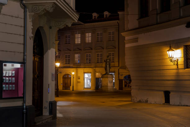 Augsburg, Germany - feb 15th 2020: Old town in Augsburg has maintained it's historical appearance through out years. Old streets attract tourists and locals to visit its stores and restaurants.