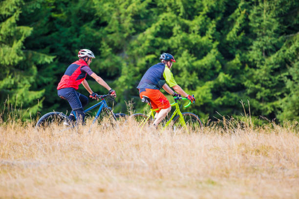 istock guys riding through rural path near pine trees 1207569737