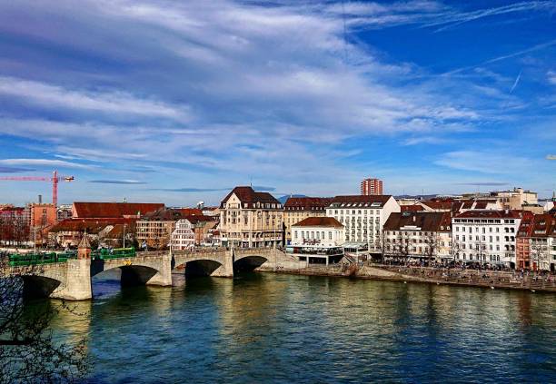 istock Basel, Switzerland - Middle Bridge Across the Rhine River. 1207573172