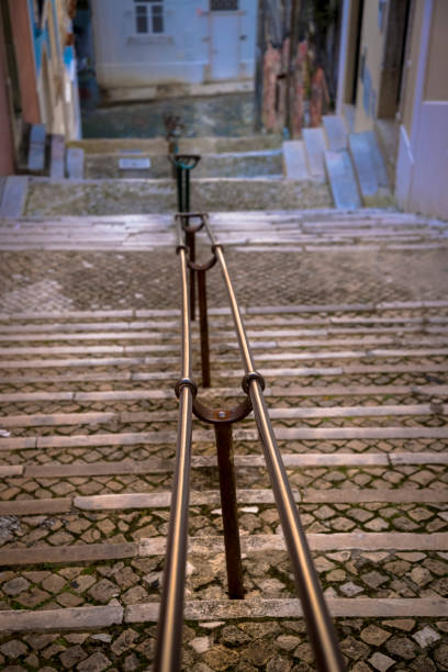 Steep stairs, Lisbon, Portugal