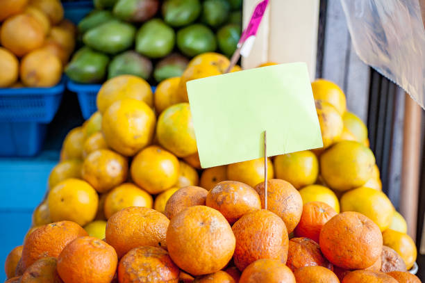 Citrus Fruits in a Market stock photo