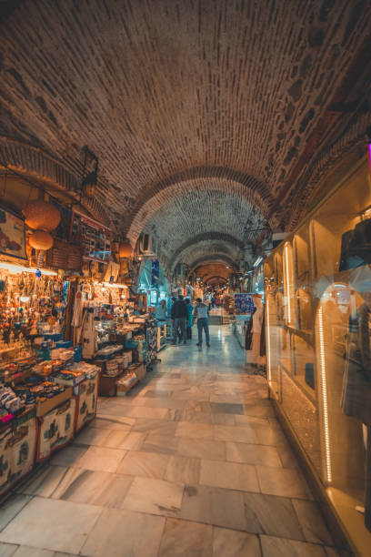 istock souvenir shops in a historical building. 1207585615