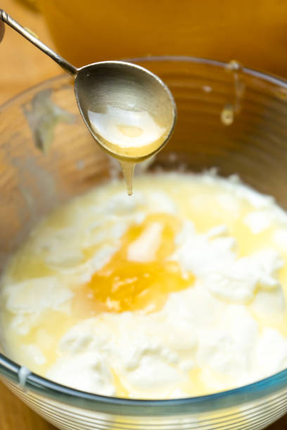 istock Preparation of baking dough using honey. The sweet kitchen. 1207586409