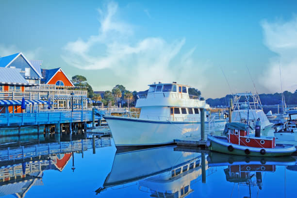 istock Boats at Southbeach Harbor-Hilton Head Island SC 1207592445