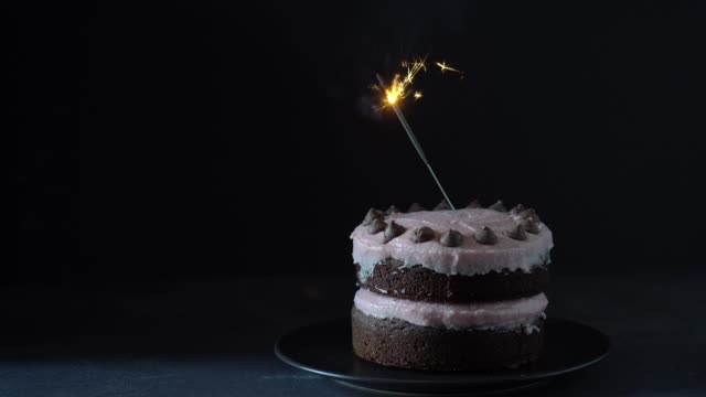 Birthday Cake with Sparkler