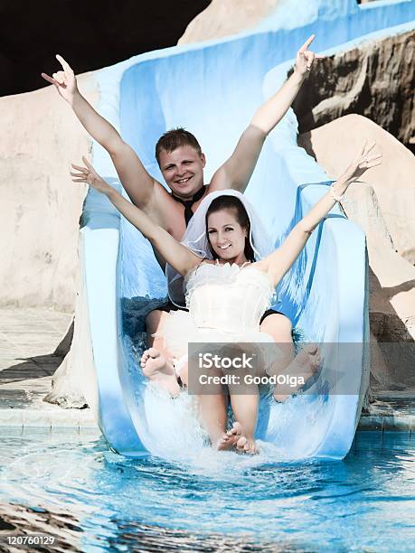 결혼식 물 공원 워터 파크에 대한 스톡 사진 및 기타 이미지 - 워터 파크, 결혼식, 워터 슬라이드