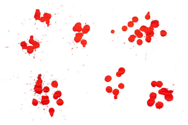 istock Red ink splashes in watercolor style 1207629617