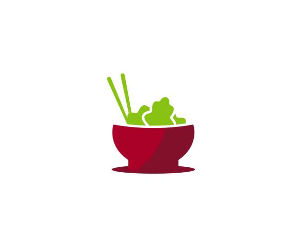 ilustrações de stock, clip art, desenhos animados e ícones de food bowl logo - ponte vecchio