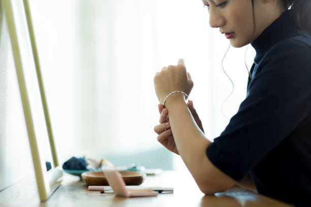 istock Young woman wearing accessories 1207632245