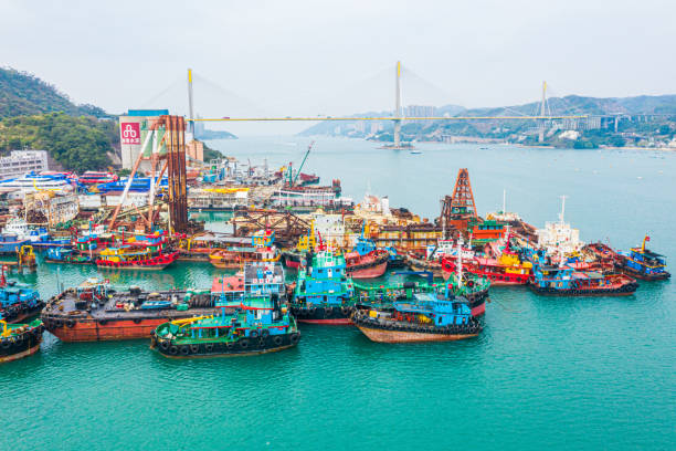 istock Ship maintanence in a floating dock, Tsing Yi, Hong Kong 1207634129
